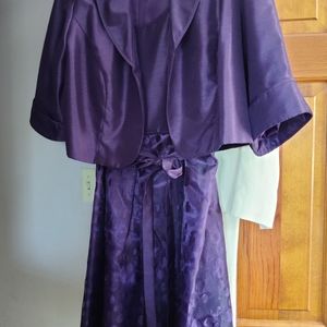 Purples dress with jacket